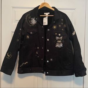 H&M Corduroy Jacket w/ Embroidery Detail